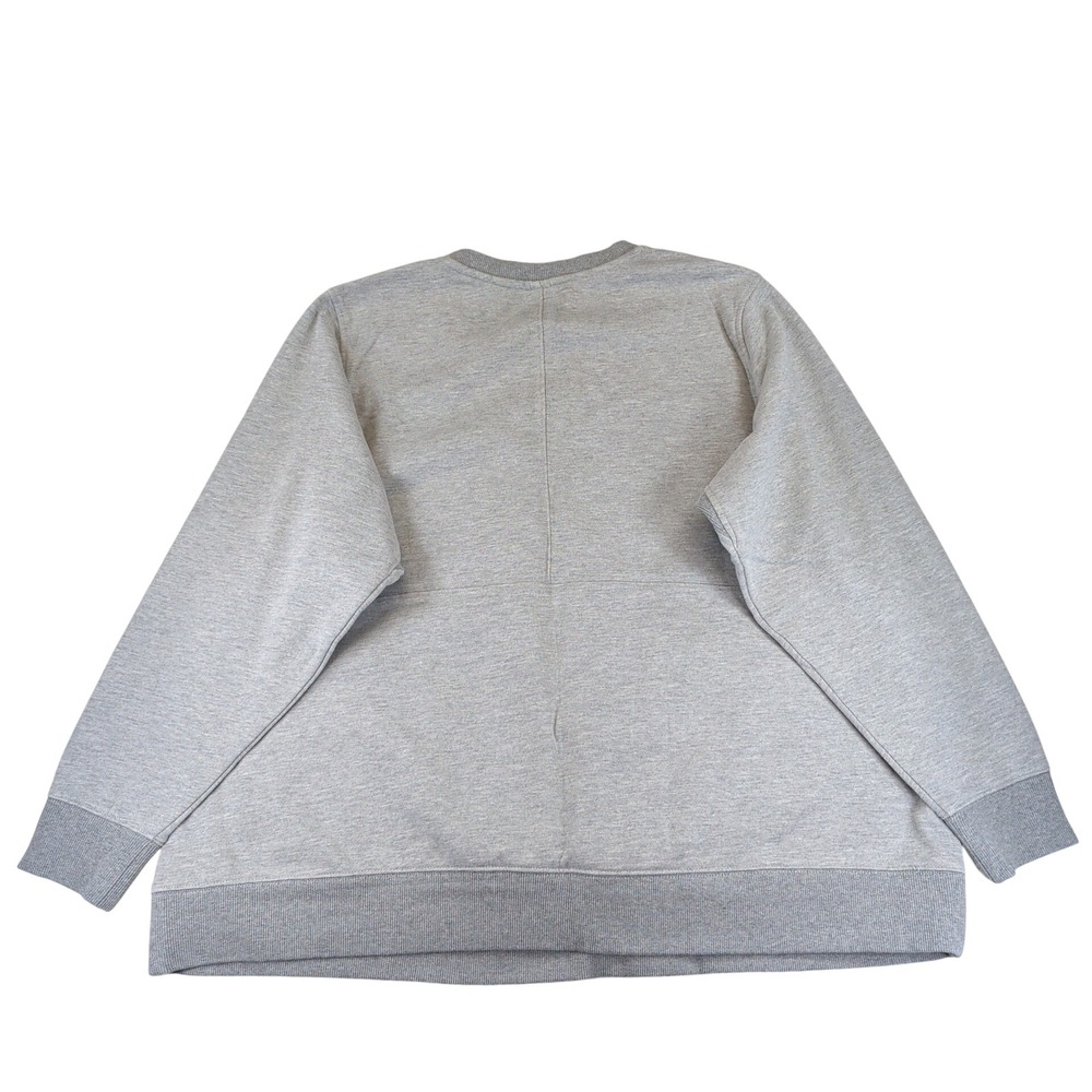 Duluth Trading Co Womens 2X Gray Logo Fleece Sweatshirt 83846 Graphic Pocket - Picture 2 of 5